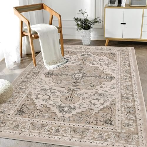 RUGMRZ Weich Teppich Wohnzimmer Waschbar 100x200cm,Beige,Vintage Stil für Neben Bett,Kinderzimmer Mädchen,Balkon RUGMRZ Weich Teppich Wohnzimmer Waschbar 100x200cm,Beige,Vintage Stil für Neben Bett,Kinderzimmer Mädchen,Balkon von RUGMRZ