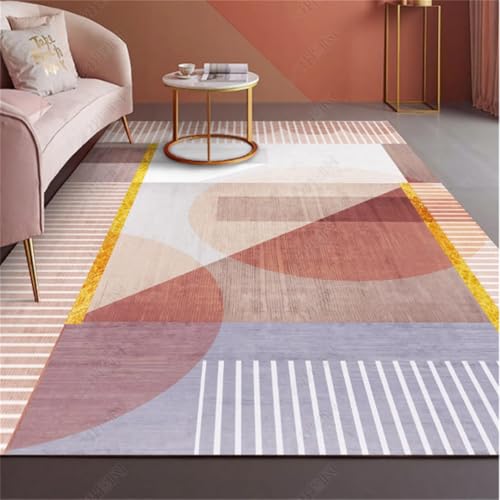 RUGMRZ Weicher Teppich 120X180Cm Waschbarer Waschmaschine 1 Pink Moderne Minimalistische Schlafzimmer Zimmer Nachtseite Home Wohnzimmer Flur Waschbar von RUGMRZ