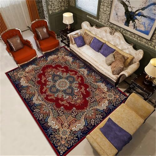 RUGMRZ Weicher Teppich Bereich Retro-Wohnzimmerteppich pflegeleicht Waschbar In Waschmaschine 130x190cm RUGMRZ Weicher Teppich Bereich Retro-Wohnzimmerteppich pflegeleicht Waschbar In Waschmaschine 130x190cm von RUGMRZ