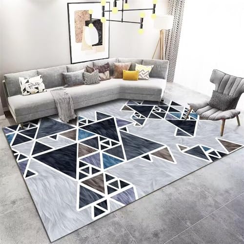 RUGMRZ Weicher TeppichAnti Rutsch Teppich wohnaccessoires deko 130x190CM flurteppich läufer lang GrauBlauer moderner geometrischer Wohnzimmer RUGMRZ Weicher TeppichAnti Rutsch Teppich wohnaccessoires deko 130x190CM flurteppich läufer lang GrauBlauer moderner geometrischer Wohnzimmer von RUGMRZ