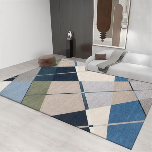 RUGMRZ Weicher TeppichKunstdesign Wohnzimmerteppich bettvorleger 120x160CM minimalistisches Design BlauGrüner Grauer geometrischer Teppich. Zimmers Teppichboden RUGMRZ Weicher TeppichKunstdesign Wohnzimmerteppich bettvorleger 120x160CM minimalistisches Design BlauGrüner Grauer geometrischer Teppich. Zimmers Teppichboden von RUGMRZ