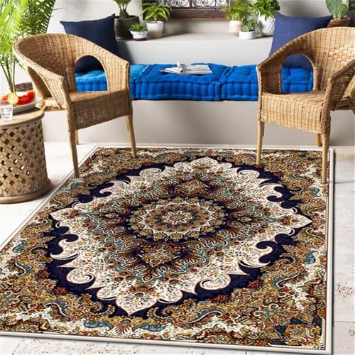 RUGMRZ Weicher TeppichTeppich Bad Creative Color Matching Teppich 120x160CM Boden MehrfarbigBlauer Vintage-Blumenteppich Babyzimmer Junge RUGMRZ Weicher TeppichTeppich Bad Creative Color Matching Teppich 120x160CM Boden MehrfarbigBlauer Vintage-Blumenteppich Babyzimmer Junge von RUGMRZ