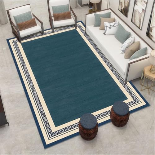 RUGMRZ Wohnaccessoires 80X160Cm Teppich Zuschneidbar Blau Designer Teppiche Zimmer Deko Gamer Teppichvintage-Stil Geometrische Regeln Wohnzimmer Sofa von RUGMRZ