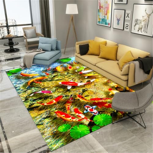 RUGMRZ Wohnungs Deko 120X160Cm Kuschel Teppich Groß Rot Schreibtischstuhl Für Wohnzimmer Teppichläufer Flur Rutschfestfischschule Lotusblattmuster Muss Neue Hausdekorat RUGMRZ Wohnungs Deko 120X160Cm Kuschel Teppich Groß Rot Schreibtischstuhl Für Wohnzimmer Teppichläufer Flur Rutschfestfischschule Lotusblattmuster Muss Neue Hausdekorat von RUGMRZ