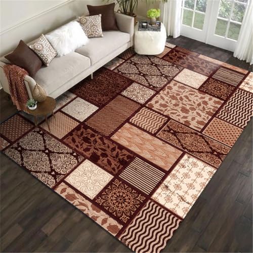 RUGMRZ Wohnzimmer Kamin 200X300Cm Schlafzimmerdeko Rot Teppich Teenager Mädchen Baby Kinderzimmer Jungeabstrakte Kunst Dekoration Schmutzabweisend Waschbar von RUGMRZ