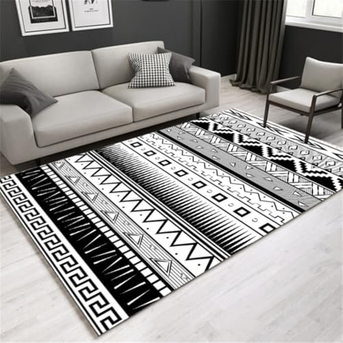 RUGMRZ Wohnzimmer Teppich 300X400Cm Designer 46 Schwarz Einfaches Modernes Sofa Couchtisch Schlafzimmer Nachttisch Bett Moderne Teppiche von RUGMRZ