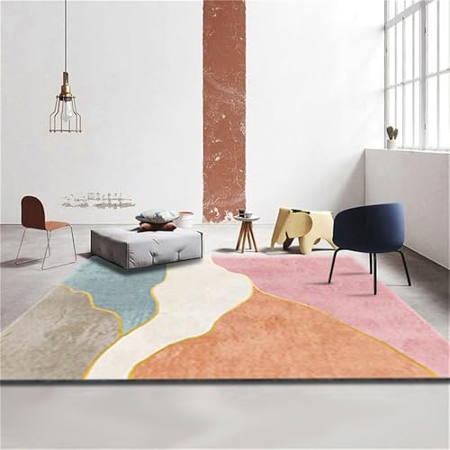 RUGMRZ Wohnzimmerteppich Modern Teppich Bürostuhl Geeignet Farbe Schlafzimmer Kinderzimmer Kissen Schallabsorption Für Waschbarer 180X250CM von RUGMRZ