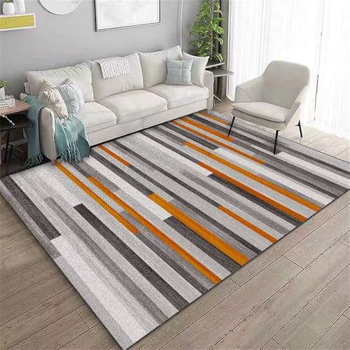 RUGMRZ XXL Teppich Home 300x400CM flurteppich rutschfest vorzimmer orange Grauer moderner Streifenteppich läufer Teppichs Schlafzimme RUGMRZ XXL Teppich Home 300x400CM flurteppich rutschfest vorzimmer orange Grauer moderner Streifenteppich läufer Teppichs Schlafzimme von RUGMRZ
