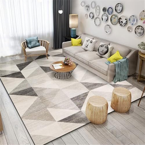 RUGMRZ Zimmer Deko Teenager fussmatte aussen 300x400CM Dekoration Balkon Grau Moderner geometrischer Teppich Wohnzimmer Waschbar In Waschmaschine XXL RUGMRZ Zimmer Deko Teenager fussmatte aussen 300x400CM Dekoration Balkon Grau Moderner geometrischer Teppich Wohnzimmer Waschbar In Waschmaschine XXL von RUGMRZ