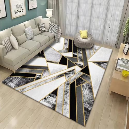 RUGMRZ Zimmerdeko Teenager Mädchen 120X160Cm Jugendzimmer Teppich 2 Weiß Home Moderne Dekoration Leichtes Geometrisches Wohnzimmer Mit Marmorsofa Schwarz RUGMRZ Zimmerdeko Teenager Mädchen 120X160Cm Jugendzimmer Teppich 2 Weiß Home Moderne Dekoration Leichtes Geometrisches Wohnzimmer Mit Marmorsofa Schwarz von RUGMRZ