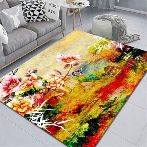 RUGMRZ esszimmer deko Teppich Kinderzimmer Junge 100x150CM Wohnzimmer Zimmers Teppichboden rot Gelber und grüner dekorativer bettumrandung Hübscher RUGMRZ esszimmer deko Teppich Kinderzimmer Junge 100x150CM Wohnzimmer Zimmers Teppichboden rot Gelber und grüner dekorativer bettumrandung Hübscher von RUGMRZ