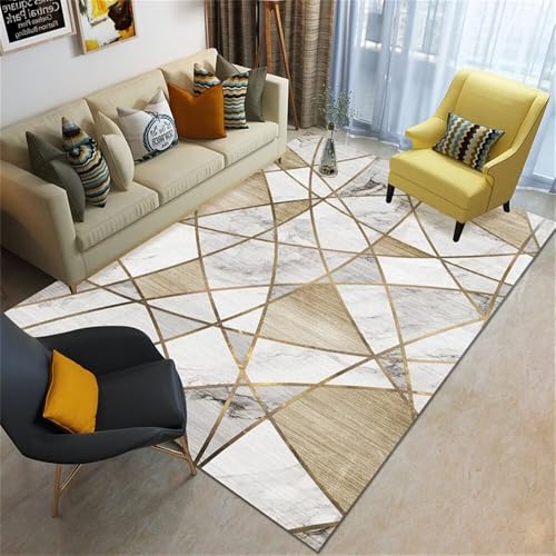 RUGMRZ korridor Teppich Nach Maß 80x150CM für esszimmer Kinderteppich Grau Gelber moderner Gitterteppich Moderne teppiche jugendzimmer Jungen von RUGMRZ