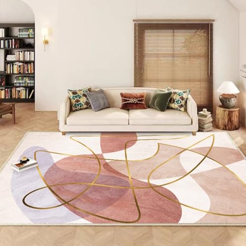 RUGMRZ maschinenwaschbar Teppich für das Esszimmer,Kurzflor Modernes Rechteck für Bürostuhl,Kinderzimmere,Balkon Rosa140x200cm RUGMRZ maschinenwaschbar Teppich für das Esszimmer,Kurzflor Modernes Rechteck für Bürostuhl,Kinderzimmere,Balkon Rosa140x200cm von RUGMRZ