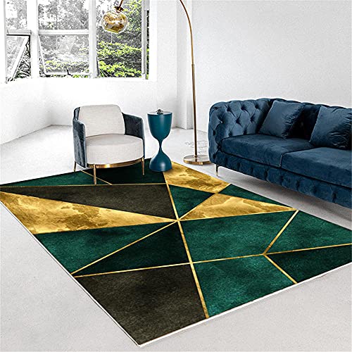 RUGMYW Home Designer Teppich Braun Hohe Qualität Rug Grünes Modernes Design Bettvorleger Schlafzimmer Geometrisch 2-120x160cm RUGMYW Home Designer Teppich Braun Hohe Qualität Rug Grünes Modernes Design Bettvorleger Schlafzimmer Geometrisch 2-120x160cm von RUGMYW