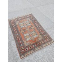 Oushak Teppich, Pastell Wohn Teppich, Otantik Dekorativer Handgewebter Größe 5'3"x3'5"Ft von RUGSVINTAGEART