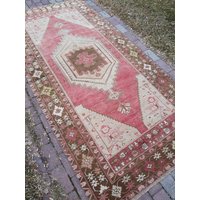 Wollteppich, Orientteppich, Boho Teppich, Boho Teppich, Oushak Teppich, 20 X 100 cm von RUGSVINTAGEART