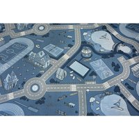 Antirutsch Teppich Teppichboden für Kinder STREET blau blue 150x150 cm Antirutsch Teppich Teppichboden für Kinder STREET blau blue 150x150 cm von RUGSX
