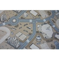 Antirutsch Teppich Teppichboden für Kinder street beige beige 100x300 cm von RUGSX