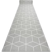 Rugsx - Läufer Antirutsch cube Würfel, Gummi grau 120 cm grey 120x300 cm von RUGSX
