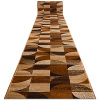 Läufer royal H387 geometrisch braun / senf 100cm brown 100x800 cm von RUGSX