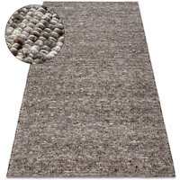 Nepal 2100 Teppich stone, grau – Wolle, doppelseitig, natur grey 80x150 cm von RUGSX