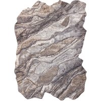 Rugsx - Kinderteppich tine 75313B Felsen, Stein - moderne, unregelmäßige Form dunkelgrau / hellgrau multicolour 195x290 cm von RUGSX