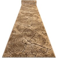 Rugsx - Läufer karmel Tronko Baum Holz Nuss 80 cm beige 80x400 cm von RUGSX