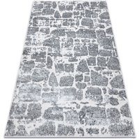 Rugsx - Modern mefe Teppich 6184 Pflasterung Backstein - Strukturell zwei Ebenen aus Vlies dunkelgrau grey 280x370 cm von RUGSX