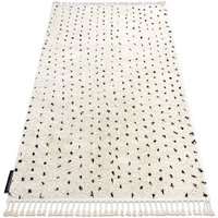 Rugsx - Teppich berber syla B752 Punkte sahne Franse berber marokkanisch shaggy beige 140x190 cm von RUGSX