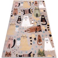 Rugsx - Teppich fun Kittens für Kinder, Katzen beige multicolour 140x190 cm Rugsx - Teppich fun Kittens für Kinder, Katzen beige multicolour 140x190 cm von RUGSX