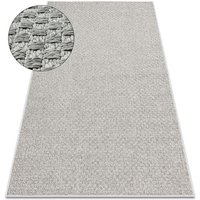 Rugsx - Teppich origi 3661 grau - flachgewebte sisal schnur grey 155x220 cm von RUGSX