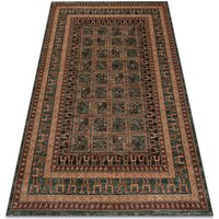 Rugsx - Wollteppich kashqai 4349 400 orientalisch, Rahmen grün green 240x340 cm von RUGSX