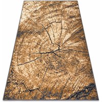Teppich bcf Morad pień Baum Holz - grau / beige / altgold beige 240x340 cm von RUGSX