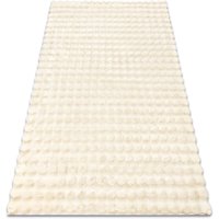 Teppich bubble elfenbein 12 imitation von kaninchenfell 3D - strukturell beige 140x190 cm von RUGSX
