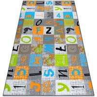 Teppich für Kinder jumpy Patchwork, Briefe, Zahlen grau / orange / blau multicolour 100x150 cm Teppich für Kinder jumpy Patchwork, Briefe, Zahlen grau / orange / blau multicolour 100x150 cm von RUGSX