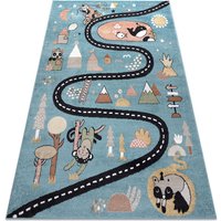 Teppich fun Route für Kinder, Straße, Tiere blau blue 120x170 cm Teppich fun Route für Kinder, Straße, Tiere blau blue 120x170 cm von RUGSX