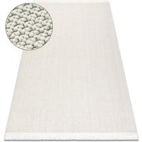 Teppich nano FH92A Glatt, Schlinge, flach gewebt weiß white 200x290 cm von RUGSX