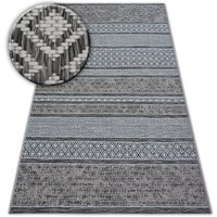 Teppich sisal loft 21118 boho elfenbein/silber/grau grey 60x110 cm von RUGSX