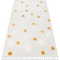 Teppich yoyo GD75 weiß / orange - Sterne, Kreise für Kinder, strukturell, sensorische Fransen beige 120x170 cm Teppich yoyo GD75 weiß / orange - Sterne, Kreise für Kinder, strukturell, sensorische Fransen beige 120x170 cm von RUGSX