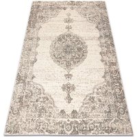 Wollteppich ABBY 486.24.LA110 OSTA Ornament, Rahmen Klassisches grau / blau beige 240x340 cm von RUGSX