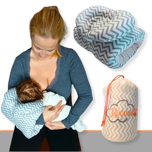 RUGUIES- Ergonomisches Stillkissen für Neugeborene + Anti-Reflux-Kissen für den Kopf des Babys in einem Winkel von 45 Stillen oder Flaschenfütterung- tragbar- Oeko TEX. von RUGUIES