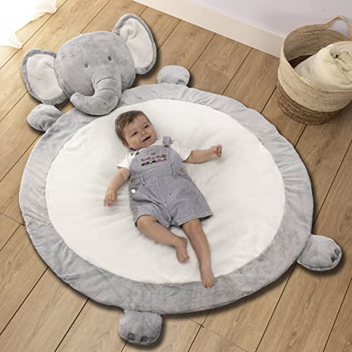 RUGUIES- Krabbeldecke für Baby - Babyspieldecke -Weich Gepolsterter Kinderteppich-Babykrabbeldecken-Geschenk für Neugeborene-interaktiver Teppich zum Spielen und Entspannen. XL. (Elephant) von RUGUIES