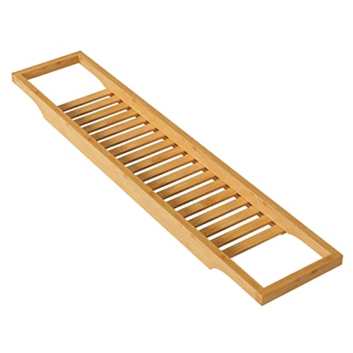 Badewannenablage Badewannenbrett Tablett für Badewanne Badewannenauflage Badewannentisch für Bad 74x15x3.7(Bambus) von Fungoto