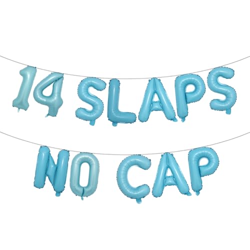 14 mehrfarbige Ballon-Banner ohne Kappe, Partyzubehör, Ideen, Geschenke und Dekorationen (14 Klappen ohne Kappe, Hellblau) von RUIANSI