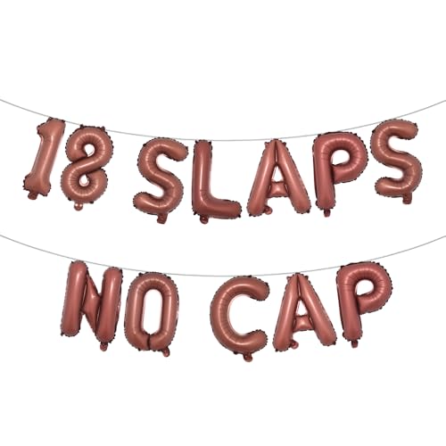 18 mehrfarbige Ballonbanner mit 18 Slaps ohne Kappe, Partyzubehör, Ideen, Geschenke und Dekorationen (18 Klappen ohne Kappe) von RUIANSI