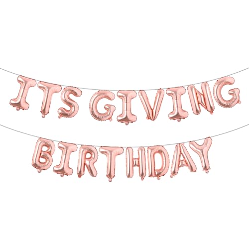 Ballon-Banner mit Aufschrift "It's Giving Birthday", hängende Geburtstagsgirlande, Party-Dekoration, Dekoration, Dekoration für den 16. 21. Geburtstag, Fotografie-Hintergrund (It's Give Birthday Ballon-Banner mit Aufschrift "It's Giving Birthday", hängende Geburtstagsgirlande, Party-Dekoration, Dekoration, Dekoration für den 16. 21. Geburtstag, Fotografie-Hintergrund (It's Give Birthday von RUIANSI