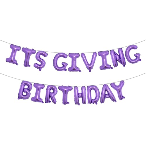 Ballon-Banner mit Aufschrift "It's Giving Birthday", hängende Geburtstagsgirlande, Party-Dekoration, Dekoration, Dekoration für den 16. und 21. Geburtstag, Fotografie-Hintergrund (It's Give Birthday Ballon-Banner mit Aufschrift "It's Giving Birthday", hängende Geburtstagsgirlande, Party-Dekoration, Dekoration, Dekoration für den 16. und 21. Geburtstag, Fotografie-Hintergrund (It's Give Birthday von RUIANSI