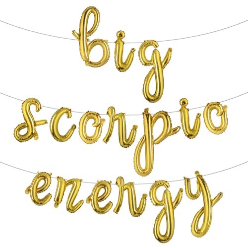 Big Scorpio Energy Sternzeichen Geburtstagsbanner, Oktober November Geburtstag Banner, Sternzeichen Skorpion, Horoskop, Astrologie, Geburtstagsparty-Dekorationen, mehrfarbig (L Big Scorpio Energy Gold Big Scorpio Energy Sternzeichen Geburtstagsbanner, Oktober November Geburtstag Banner, Sternzeichen Skorpion, Horoskop, Astrologie, Geburtstagsparty-Dekorationen, mehrfarbig (L Big Scorpio Energy Gold von RUIANSI