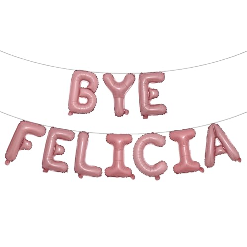 Bye Felicia Dekorationen für Abschied, Abschied, Abschied, Abschied, Abschiedsparty – We Will Miss You Bon Voyage Going Away Luftballons Banner (BYE FELICIA Pink) von RUIANSI