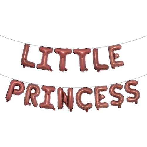 Little Princess Baby Shower Decoration - Welcome Princess Balloon Banner Gender Reveal & Girl's Birthday Party Supplies for Birthday & Kids' Party (Little Princess Chocolate) von RUIANSI